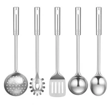 OneBag Stainless Steel Kitchen Utensil Set Turner Ladle Colander Cooking Tools - Silver - View 3