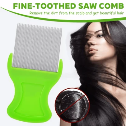 Stainless Steel Lice Comb With Ultra-Fine Teeth For Removing Lice And Dirt