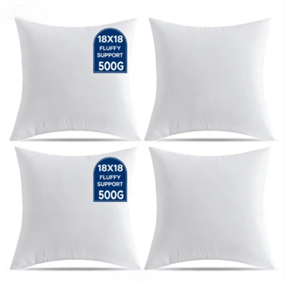 Premium Square Throw Pillow Inserts Ultra Soft Fluffy Hypoallergenic Pillow For Bed Sofa Decorative Cushion Core