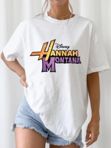 Hannahs Montanas Logo T Shirt, Hannahs Montanas Tee - White - View 6