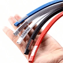 2m/5m/10m Universal U-Shaped Car Door Edge Guard Trim, Decorative Rubber Seal Strip, Anti-Collision Protector, Built-In Steel Frame, Anti-Scratch Rubber Trim, Decorative Edging - Black - View 9