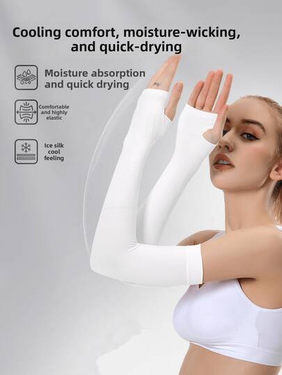 Mangas protectoras para el brazo para el verano - Delgadas, elásticas y transpirables, adecuadas para ciclismo al aire libre y protección solar, apropiadas para ciclismo y motociclismo.