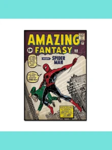 Marvel 这款20*30厘米的复古漫画风格蜘蛛侠海报，重现了经典的蜘蛛侠封面，展现了包括章鱼博士在内的标志性反派场景，与钢铁侠系列一样散发着浓郁的美式复古气息。让漫威粉丝沉浸在超级英雄的世界中，瞬间将游戏室、卧室和书房变成超级英雄的专属领地。这款酷炫的墙饰将点燃你的英雄梦想。 - 彩色 - 查看 5