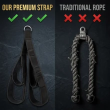 1pc Triceps Rope, Cable Attachment For Gym Lat Pulldown, 2pcs Handle Straps - Multicolor - View 3