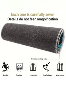 1pc Printed Car Trunk Mat - Durable Polyester Cargo Liner, Practical For Daily Commute, Loading And Securing Goods, Car Trunk Mat, Interior Decor Accessory - A - View 5