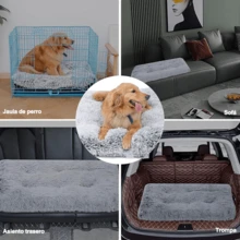 Colchoneta Rectangular Antideslizante para Perros y Gatos 75x50 cm - Gris Claro - Ver 2