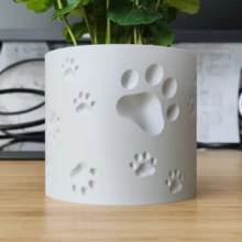 宠物爪印硅胶花盆模具，创意水泥/石膏DIY可爱花盆模具，猫爪蜡烛杯硅胶模具，圆形罐子树脂浇铸模具 - 矽膠模具 - 查看 7