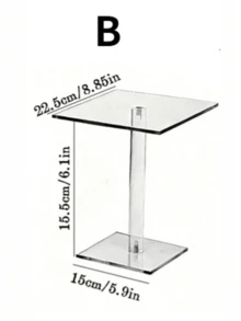 Acrylic Cake Stand, Wedding Party Cake Display Rack, Assembled Acrylic Square Dessert Cake Stand - Clear - View 12