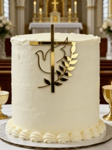 5/10/20件装亚克力蛋糕装饰品，适用于复活节、洗礼、圣餐仪式、洗礼命名仪式圣餐蛋糕装饰、复活节装饰、基督教生日装饰、基督教婚礼甜点桌装饰、烘焙装饰、派对装饰 - StyleD - 查看 6