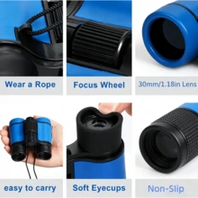 1pc Colorful Binoculars, Portable Outdoor Binoculars Suitable For Student Outdoor Exploration, Student Prizes, Non-Slip Handle Design, Suitable For Outdoor Camping, Nature Observation, Zoo Visits And Fun Interactive Gadgets - Multicolor - View 5