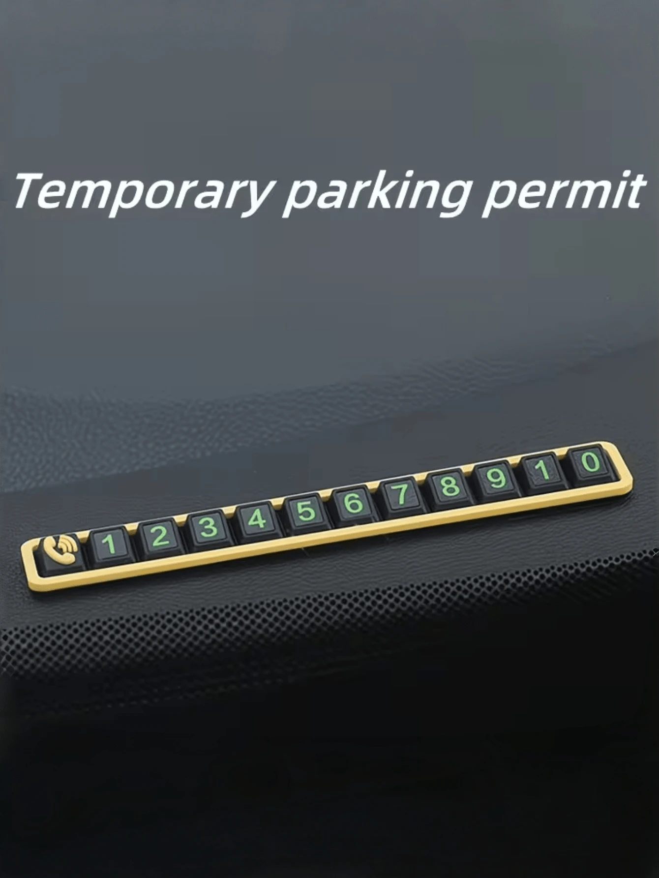 1 pieza Placa de número de estacionamiento temporal para decoración de automóvil, placa con número de teléfono de 11 dígitos