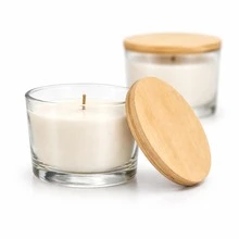 Kit C/10 Potes de Vidro para Velas 150ml com Tampas Madeira Pote para Vela Lembrancinha Nadir Figueiredo - Madeira - Visão 2