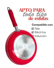 Batería de Cocina Cook's Master 16 Piezas Antiadherente Recubrimiento Mármol con Cerámica Premium Juego Completo de Ollas y Sartenes con Tapas de Vidrio Incluye Utensilios Cocina Profesional Apta para Estufa de Gas Eléctrica Vitrocerámica Inducción Distribución Uniforme del Calor Fácil Limpieza Hogar Cocina Moderna Duradera Resistente Multiuso Ideal para Uso Diario - Ver 7