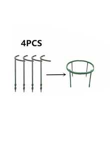 Plastic Semi-Circle Plant Support Rack, Suitable For Potted Plants, Plant Support Frame, Plastic Cage Rack, Indoor/Outdoor Small Plant Support Ring, Garden Floral Support Rack, Plastic Semi-Circle Planter Basket, Climbing Frame, Peony, Suitable For Indoor/Outdoor Small Plants, Semi-Circle Potted Plant Support Rack, Plastic Ring Plant Support - Multiple Styles - View 9
