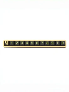 1 pieza Placa de número de estacionamiento temporal para decoración de automóvil, placa con número de teléfono de 11 dígitos - Placa de matrícula de estacionamiento temporal - Ver 12