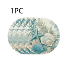 Khăn trải bàn tròn họa tiết vỏ sò và sao biển ven biển, tươi mới và thanh lịch với cảm giác kỳ nghỉ biển, có sẵn trong các gói 1 chiếc, 2 chiếc, 4 chiếc, 6 chiếc, 8 chiếc và 300 chiếc, kích thước 14,17*14,17 inch (36*36 cm). - Nhiều màu - Xem 20