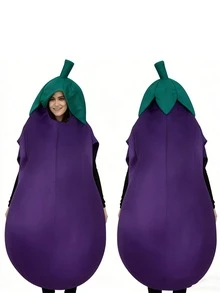Trang phục hóa trang cà tím hài hước dành cho người lớn, trang phục dự tiệc hóa trang rau củ Halloween. - Màu tím - Xem 5