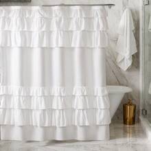 1 chiếc rèm tắm xếp tầng bồng bềnh - Màu trơn, trang trí phòng tắm - 72x72 inch - Phụ kiện trang trí nhà cửa - Nhiều màu - Xem 2