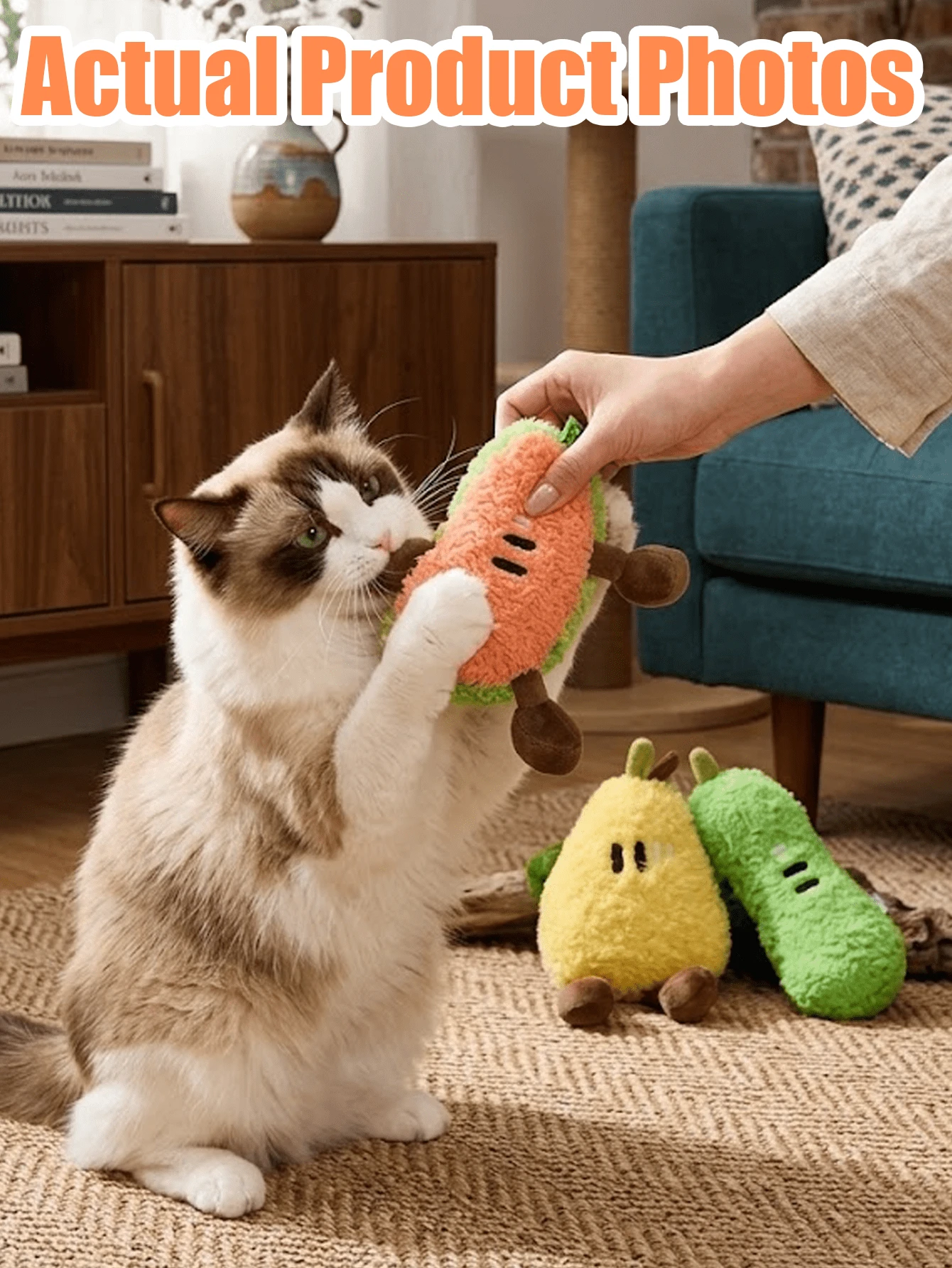 1pc Cat Toys,Catnip Sound Fabric, Happy Cat In The Game,Nteractive Props, Fruit Series, For Self-Entertainment And Entertainment, Suitable For All Of Cats And Dogs, Soft And Comfortable, Satisfying Pets' Curiosity, Reducing Pets' Anxiety And Stress