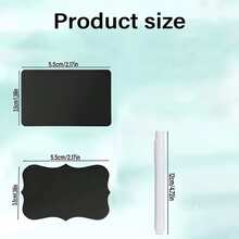 120/240/300pcs Reusable Waterproof Black Labels Stickers And White Chalk, Suitable For Kitchen Food Storage Containers, Jars, Spices And Wavy Patterned Food, Includes White Chalk Markers, Great For Travel And Back To School Supplies - Black - View 5