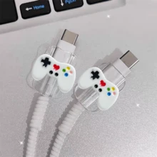 可爱卡通游戏机图案软保护套 - 适用于手机数据线配件 - 卡通 - 查看 6