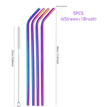 3/5/8 Stücke wiederverwendbare Regenbogen-Strohhalme passend für 40oz Becher, inklusive Reinigungsbürste, 304 Edelstahl extra lang geeignet für hohe Becher, verwendbar für Milchshakes/Eiskaffee/Eisgetränke, langanhaltend Becherzubehör, Partyartikel - Übersicht 12