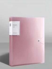 Transparent Sleeve File Folder With Snap Closure Document Bag, Multi-Color Storage Notebook, A4 Multi-Layer Sleeve Bag, Multi-Size Refillable Binder, Waterproof, Comfortable Touch, Study File Bag, Exam Paper Folder, Fashionable Design, Large Capacity Sorting Storage Bag, Contract And Receipt Organizer Bag - Multicolor - View 9