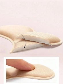 10pcs/5pairs Comfortable Soft Anti-Friction Heel Grips, Anti-Slip Heel Pads - Beige - View 3