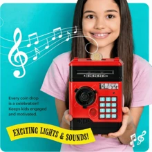 Piggy Bank For Kids, ATM With Fingerprint And Password Money Box, Money Savings Box Mini Coin Bank Toys, With Music Features, Birthday Gifts Piggy Bank For Boys Girls 3+ - Multicolor - View 2