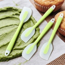 Juego de espátulas de silicona resistentes al calor de 8 pulgadas, raspador de goma antiadherente - para hornear, mezclar - utensilios de cocina, lavavajillas - lima/azul claro (2/4/6 paquetes) - Verde Lima - Ver 1