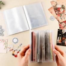 A6 Size Clear Sticker Photo Storage Album With 40 Pages For Postcards Stickers Stamp Cutting Dies Storage Book Organizer Folder Bags - A6 Photo Album/Storage Album - View 7