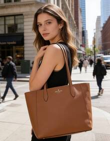 Kate Spade KS DANA 女士大容量手提包、单肩包、购物袋、旅行手提包 - 棕色 - 查看 4