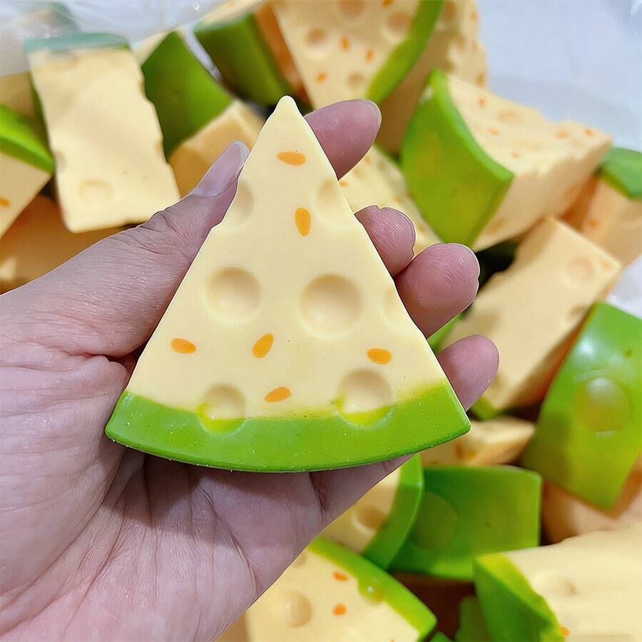 1 quả bóng bóp TPR hình dưa lưới, đồ chơi bóp tay giảm căng thẳng, bóng giảm áp lực đàn hồi chậm, đồ chơi để bàn văn phòng phù hợp cho người lớn