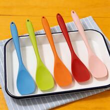 Bộ thìa silicon liền mạch, chịu nhiệt, chống dính, dụng cụ nhà bếp – Thìa dẻo dùng để nướng, trộn, nấu nướng, dụng cụ rửa chén, bộ 2/4/6 chiếc (Xanh dương/Cam/Đỏ/Hồng/Xanh lá cây) - Xem 12