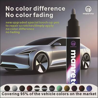 1 bút sửa chữa vết xước ô tô nhiều màu sắc mới, dụng cụ xóa vết xước ô tô, thích hợp cho ô tô, xe máy và các loại xe khác để sửa chữa vết xước thân xe, phục hồi sơn, đánh bóng và mài.