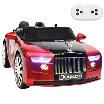 Joykoo Montable Electrico Clásico para Niños Conexiones Bluetooth USB y Auxiliar Luces Sonido 12v