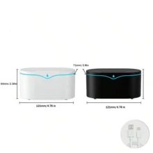 1 Đèn ngủ tạo ẩm khuếch tán tinh dầu mô phỏng ngọn lửa, USB, có chức năng phun sương lạnh, đèn để bàn tạo không khí ấm cúng, thiết bị hỗ trợ giấc ngủ với ánh sáng mô phỏng ngọn lửa, máy khuếch tán tinh dầu. - ánh sáng đa sắc - Xem 10