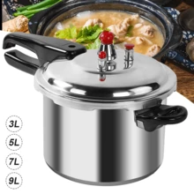 3/5/7/9 Litre Home Dual Handle For Kitchen & Catering,Aluminum Pressure Cooker Kitchen Catering Cookware Silver - View 1