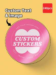 1/60/120/240 Pcs Customized Round Stickers - Personalized Design Stickers, Customized Thank You Labels, Customized Logo Stickers, No Ironing Required, Perfect For Gift Packaging, Party Decoration, Birthday Party Styling, Journaling, Office Organization, Home Decor, Business Promotion - Multicolor 1 - View 34