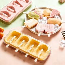 Khuôn làm kem que hình thù độc đáo - Khuôn làm kem 4 ô tự chế | Khuôn làm kem que tái sử dụng, dễ lấy ra, thích hợp cho nhà bếp, gia đình, căn hộ, khách sạn. - Nhiều màu - Xem 2