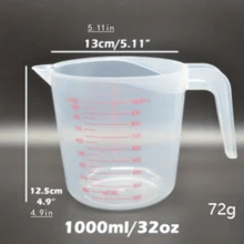 3pcs Measuring Cup Set, Household Plastic Measuring Cups, Transparent Graduated Cups, Small & Large Measurement Cups, Kitchen Baking Measurement Tool Set - White - View 17