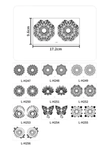 Chest Tattoo Stickers, Mandala & Butterfly Designs, Multi-Purpose Body Art Decals, Waterproof & Easy To Remove - Multicolor - View 9
