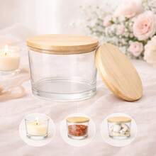 Kit Of 24 150ml Glass Jars Candle With Wooden Lid Nadir Figueiredo Souvenir Jar - 木頭 - 查看 5