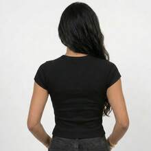 Set Of 3 Basic Ribbed Knit Blouses For Women, Babylook Premium Casual Everyday Wear - Pink + Black + White - View 8