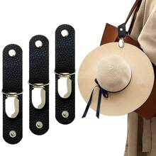 1/3pcs Travel Bag/Suitcase Hat Clip, PU Leather Multipurpose Duck Mouth Clip, Outdoor Hat Companion - Multicolor - View 7