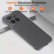 Ốp lưng điện thoại trong suốt chống sốc cho Honor X10 5G, Honor X9d, Honor X7d, Chống sốc, Chống trầy xước, Bảo vệ ống kính camera, Mỏng nhẹ, Chống ố vàng, Chống bám vân tay, Chống rơi vỡ, Linh hoạt, Bền bỉ, Trong suốt, Bảo vệ toàn diện, Chống trượt, Chống va đập, Chống mài mòn, Chống bụi, Độ trong cao, TPU mềm, Dễ dàng lắp đặt - Trong sáng - Xem 4