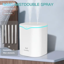 Máy tạo ẩm dung tích lớn 2000ml, máy khuếch tán tinh dầu trong nhà với khả năng phun sương mạnh mẽ, đèn LED trang trí, làm ẩm không khí, khử mùi, tạo sương nano, sử dụng nguồn USB (không cần pin), thích hợp cho gia đình, văn phòng, du lịch và ô tô. - Nhiều màu B - Xem 13