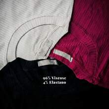 Set Of 3 Basic Ribbed Knit Blouses For Women, Babylook Premium Casual Everyday Wear - Pink + Black + White - View 7