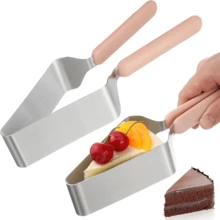 Metal Cake Slicer & Server, Adjustable Cake Cutter With Double Handle For Pie, Pizza & Pastry - Multicolor - View 2