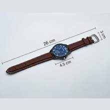 Reloj Analógico para Hombre con Cronógrafo Diseño Clásico Moderno Correa Tipo Piel en Colores Variados Estilo Casual y Ejecutivo Elegante para Oficina y Uso Diario - ''Verde - Ver 6